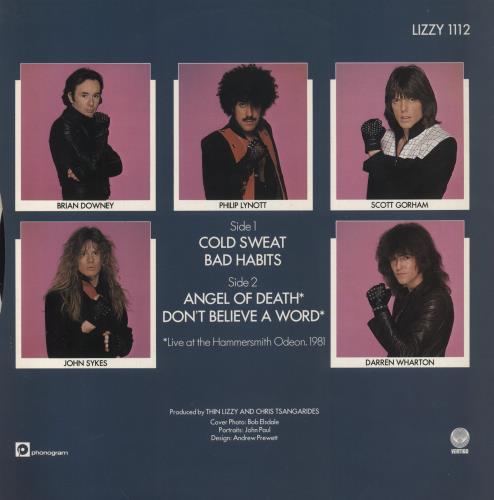 Thin Lizzy Cold Sweat UK 12